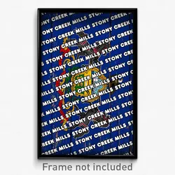 Stony Creek Mills Pennsylvania Poster (PA City Souvenir 11x17 Town Print)