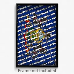 New Columbia Pennsylvania Poster (PA City Souvenir 11x17 Town Print)