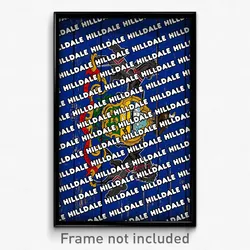 Hilldale Pennsylvania Poster (PA City Souvenir 11x17 Town Print)