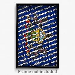 Alleghenyville Pennsylvania Poster (PA City Souvenir 11x17 Town Print)