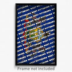 West Pittsburg Pennsylvania Poster (PA City Souvenir 11x17 Town Print)