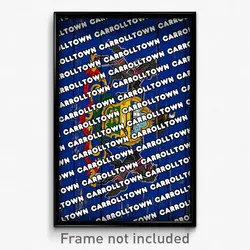 Carrolltown Pennsylvania Poster (PA City Souvenir 11x17 Town Print)