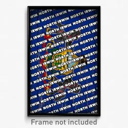 North Irwin Pennsylvania Poster (PA City Souvenir 11x17 Town Print)