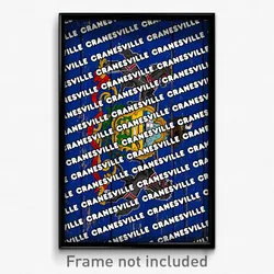 Cranesville Pennsylvania Poster (PA City Souvenir 11x17 Town Print)