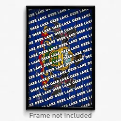 Deer Lake Pennsylvania Poster (PA City Souvenir 11x17 Town Print)