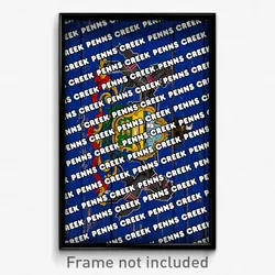 Penns Creek Pennsylvania Poster (PA City Souvenir 11x17 Town Print)