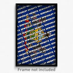 Sewickley Heights Pennsylvania Poster (PA City Souvenir 11x17 Town Print)