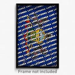 Lake Latonka Pennsylvania Poster (PA City Souvenir 11x17 Town Print)