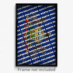 North Philipsburg Pennsylvania Poster (PA City Souvenir 11x17 Town Print)