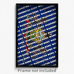 Washington Boro Pennsylvania Poster (PA City Souvenir 11x17 Town Print)