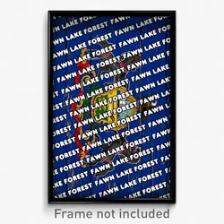 Fawn Lake Forest Pennsylvania Poster (PA City Souvenir 11x17 Town Print)