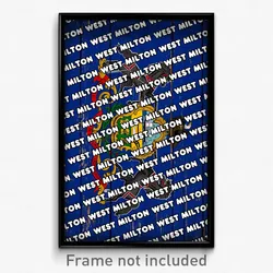 West Milton Pennsylvania Poster (PA City Souvenir 11x17 Town Print)
