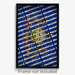 Grazierville Pennsylvania Poster (PA City Souvenir 11x17 Town Print)