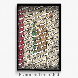California City California Poster (CA City Souvenir 11x17 Town Print)