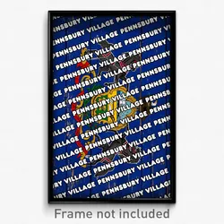 Pennsbury Village Pennsylvania Poster (PA City Souvenir 11x17 Town Print)