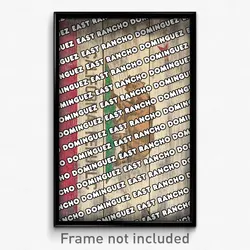 East Rancho Dominguez California Poster (CA City Souvenir 11x17 Town Print)