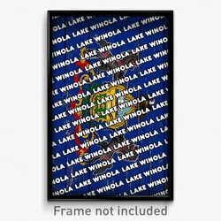 Lake Winola Pennsylvania Poster (PA City Souvenir 11x17 Town Print)