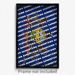 Sankertown Pennsylvania Poster (PA City Souvenir 11x17 Town Print)