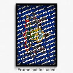 Allenport Pennsylvania Poster (PA City Souvenir 11x17 Town Print)