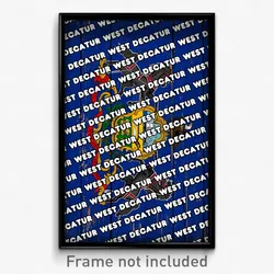West Decatur Pennsylvania Poster (PA City Souvenir 11x17 Town Print)