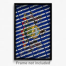 Hawthorn Pennsylvania Poster (PA City Souvenir 11x17 Town Print)