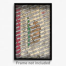 Grass Valley California Poster (CA City Souvenir 11x17 Town Print)