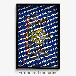 Bradenville Pennsylvania Poster (PA City Souvenir 11x17 Town Print)