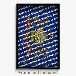 Douglassville Pennsylvania Poster (PA City Souvenir 11x17 Town Print)