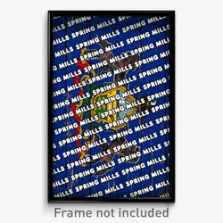 Spring Mills Pennsylvania Poster (PA City Souvenir 11x17 Town Print)