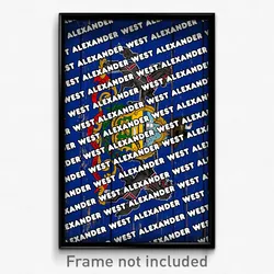 West Alexander Pennsylvania Poster (PA City Souvenir 11x17 Town Print)