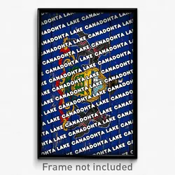 Canadohta Lake Pennsylvania Poster (PA City Souvenir 11x17 Town Print)