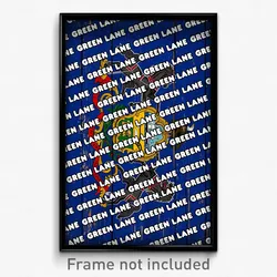Green Lane Pennsylvania Poster (PA City Souvenir 11x17 Town Print)