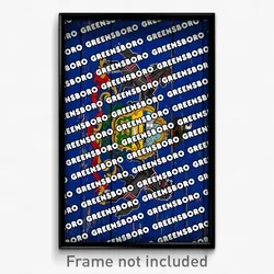 Greensboro Pennsylvania Poster (PA City Souvenir 11x17 Town Print)