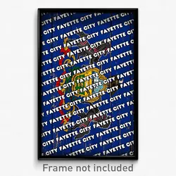 Fayette City Pennsylvania Poster (PA City Souvenir 11x17 Town Print)