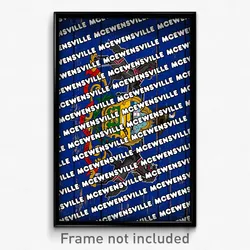 McEwensville Pennsylvania Poster (PA City Souvenir 11x17 Town Print)