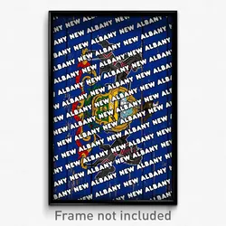 New Albany Pennsylvania Poster (PA City Souvenir 11x17 Town Print)