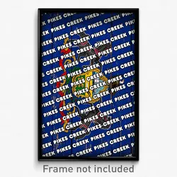 Pikes Creek Pennsylvania Poster (PA City Souvenir 11x17 Town Print)