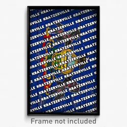 Kratzerville Pennsylvania Poster (PA City Souvenir 11x17 Town Print)