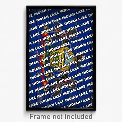 Indian Lake Pennsylvania Poster (PA City Souvenir 11x17 Town Print)