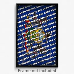 Ben Avon Heights Pennsylvania Poster (PA City Souvenir 11x17 Town Print)