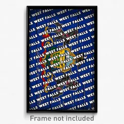 West Falls Pennsylvania Poster (PA City Souvenir 11x17 Town Print)