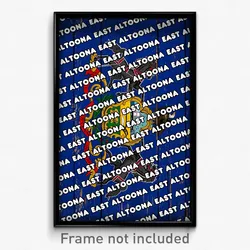 East Altoona Pennsylvania Poster (PA City Souvenir 11x17 Town Print)