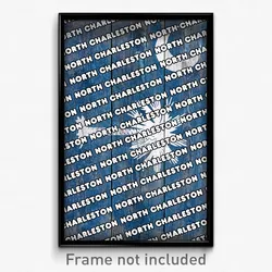 North Charleston South Carolina Poster (SC City Souvenir 11x17 Town Print)