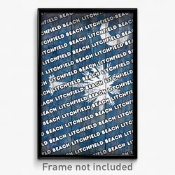 Litchfield Beach South Carolina Poster (SC City Souvenir 11x17 Town Print)