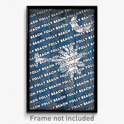 Folly Beach South Carolina Poster (SC City Souvenir 11x17 Town Print)