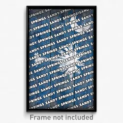Sandy Springs South Carolina Poster (SC City Souvenir 11x17 Town Print)