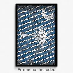 Heath Springs South Carolina Poster (SC City Souvenir 11x17 Town Print)