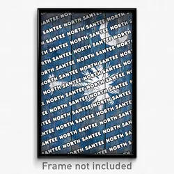 North Santee South Carolina Poster (SC City Souvenir 11x17 Town Print)