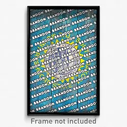 Brandon South Dakota Poster (SD City Souvenir 11x17 Town Print)