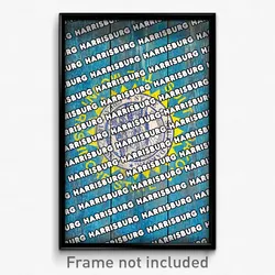 Harrisburg South Dakota Poster (SD City Souvenir 11x17 Town Print)